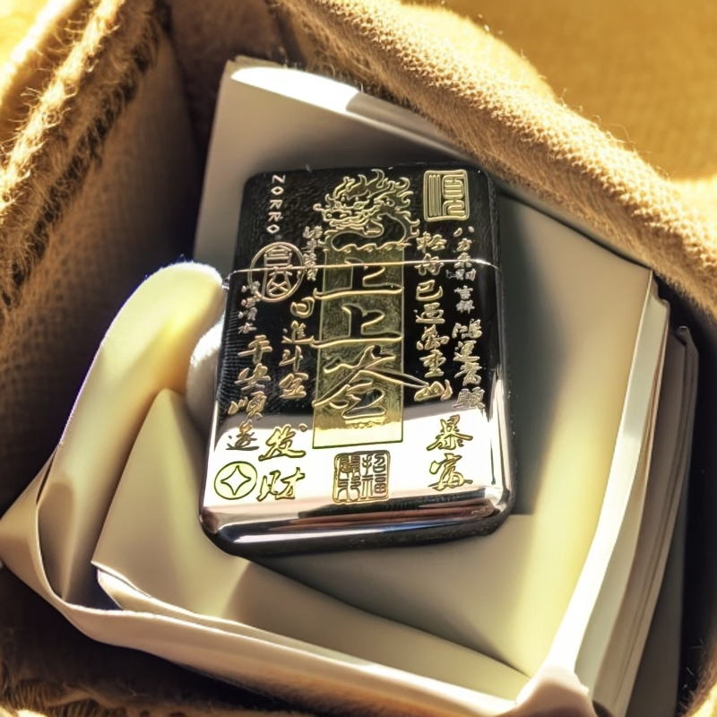 上上签超薄纯铜双色创意纤巧打火机经典双面设计