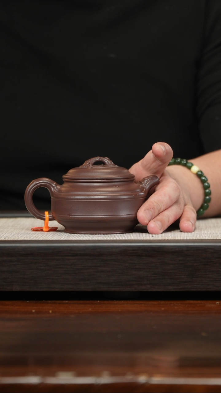 【闪购商品】紫砂茶壶全手双线竹鼓
