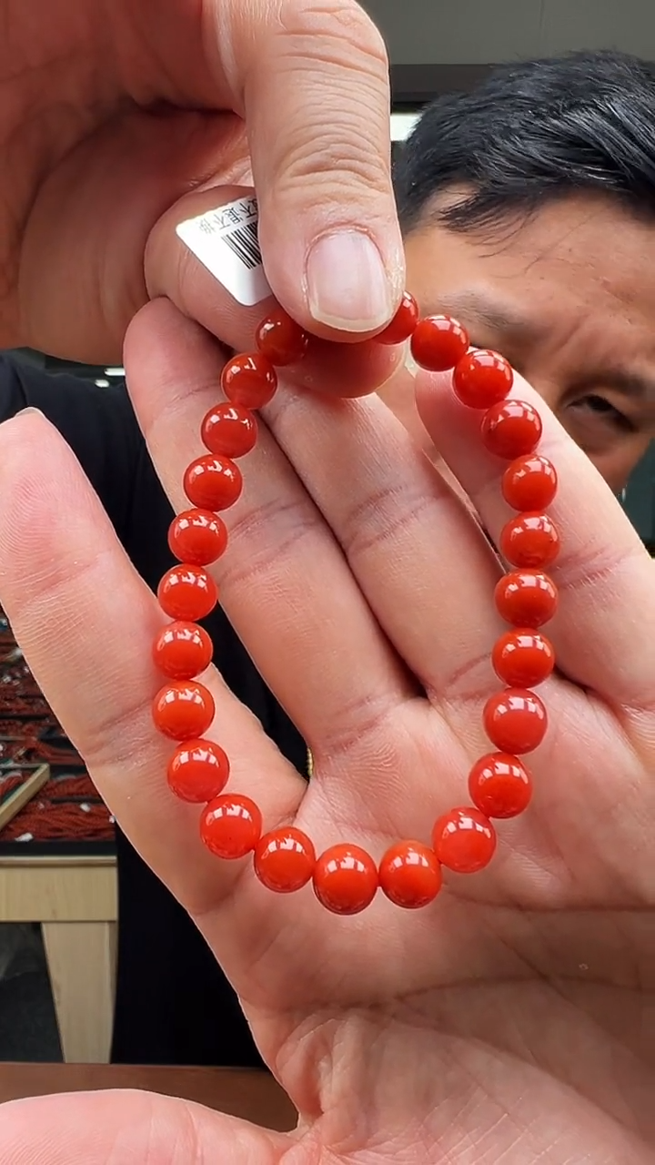 未镶嵌珠串南红玛瑙云南保山冷水河7mm+