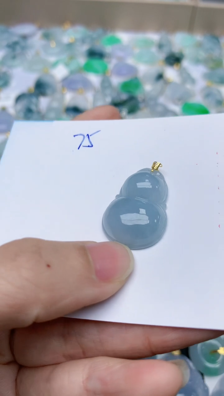 【闪购商品】翡翠颈饰18K金镶嵌天然翡翠A货    75