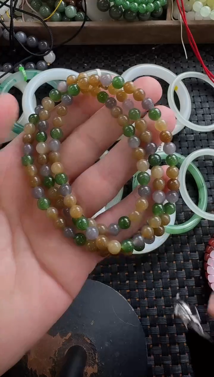 颈饰未镶嵌和田玉6mm多宝108