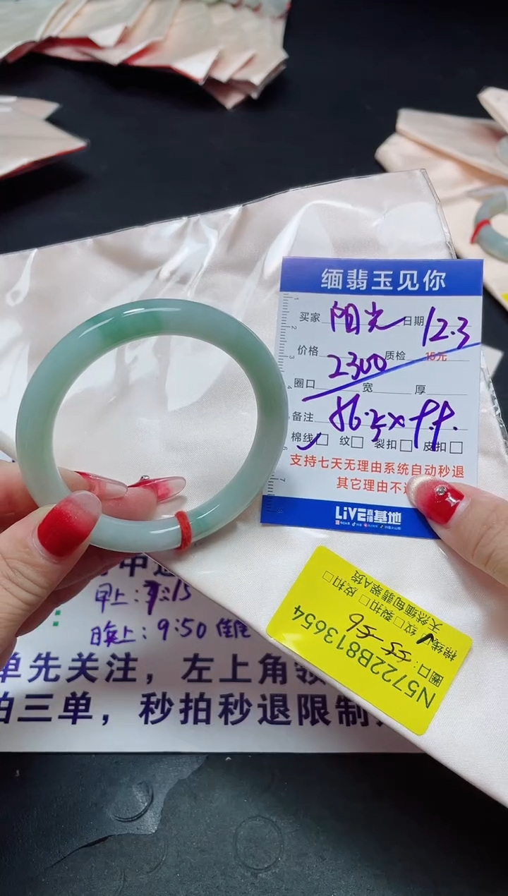 未镶嵌手镯翡翠阳*55-56/13654