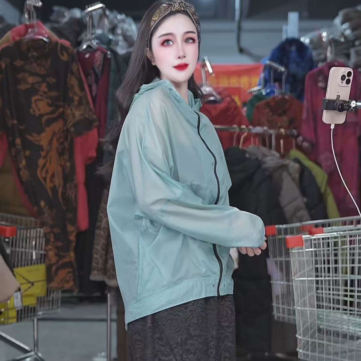 百搭时尚潮流休闲气质显瘦轻奢女款款防晒服2375