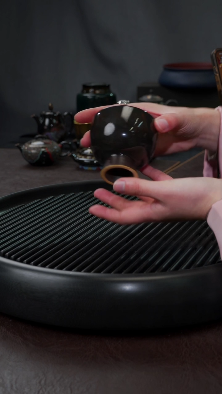 【闪购商品】杯【宜景窑黑定洒金系列】风骨杯