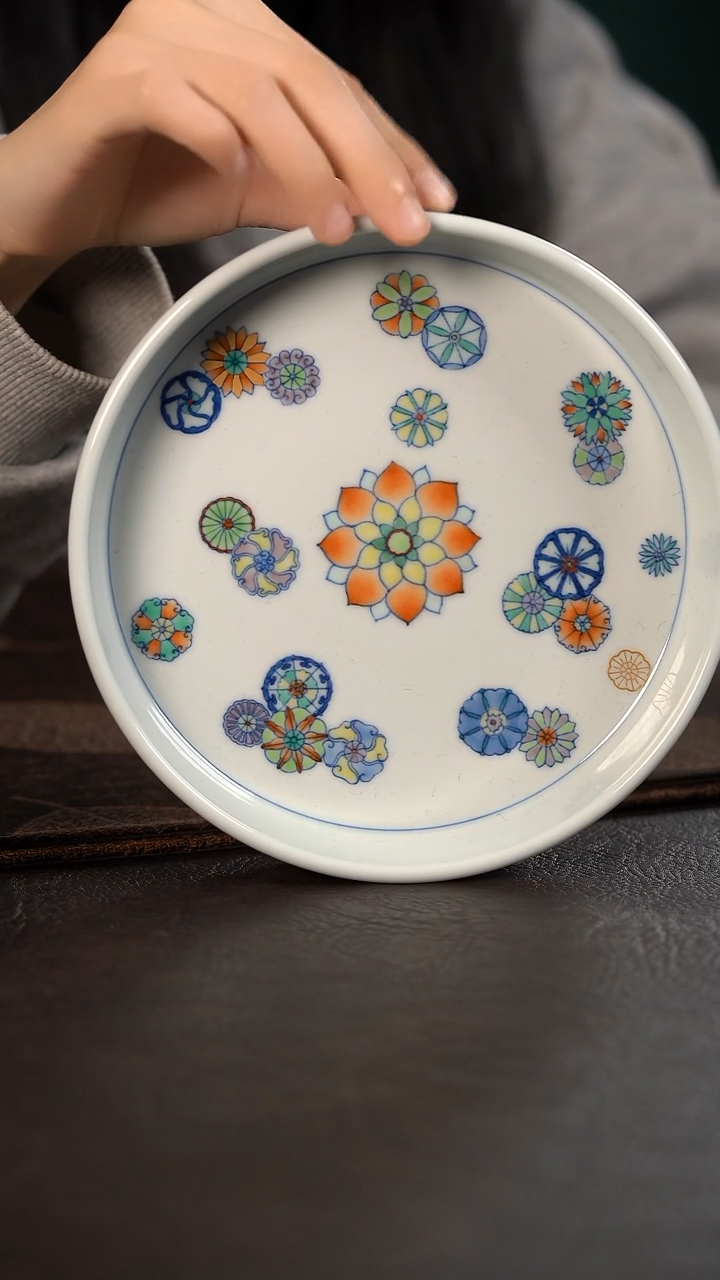 【闪购商品】杯云霞珍藏斗彩皮球花大壶承