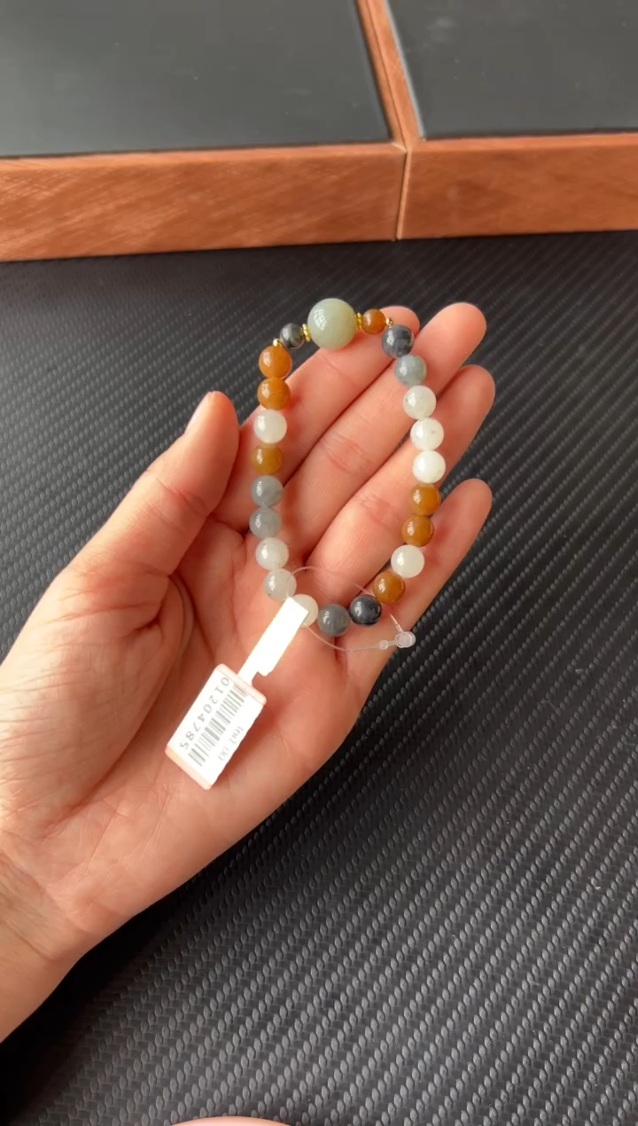 【闪购商品】和田玉手串未镶嵌且末微色差卡8