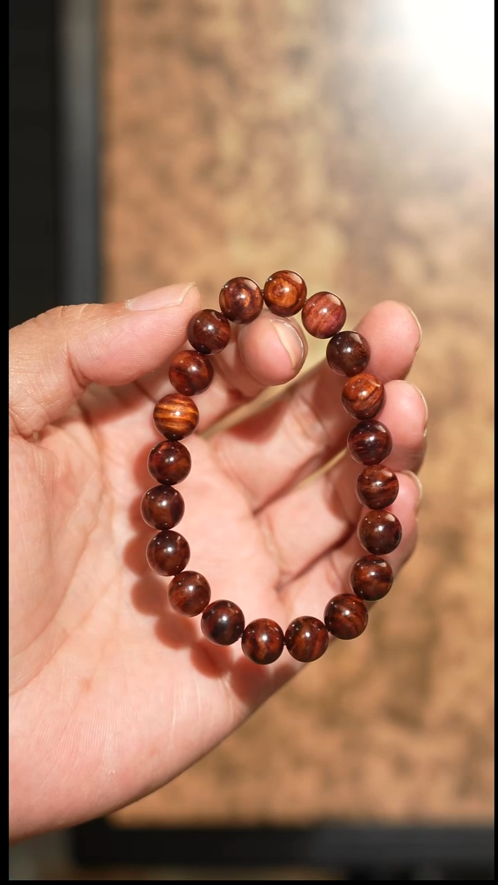 手串/手链黄花梨/降香黄檀郑****刘海南黄花梨10mm圆珠单圈 