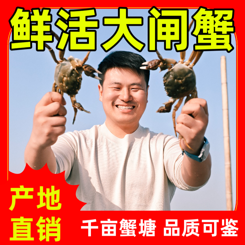 活蟹 邂畅大闸蟹 公蟹4.1-4.4两 母蟹3.5-3.8两各5只 