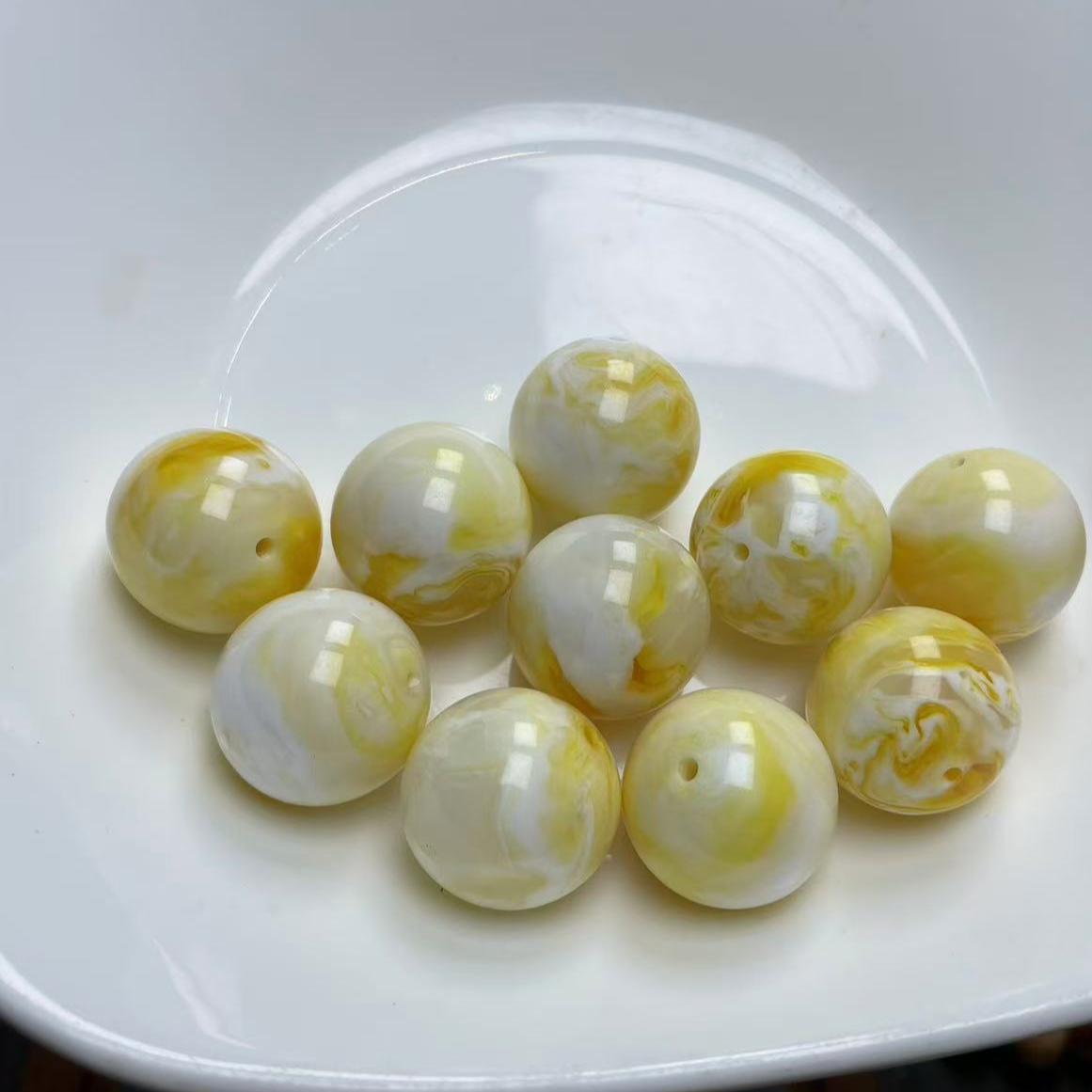 20MM天然散珠金瓷白一颗【要一串拍12颗】
