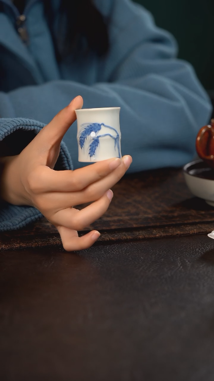 【闪购商品】杯聚澜堂五谷丰登小竹节杯