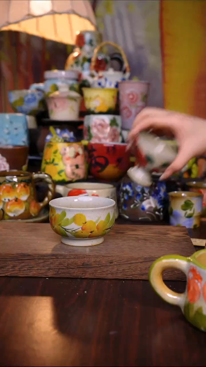 杯子陶泥垚手作 景德镇手工手绘陶瓷器物