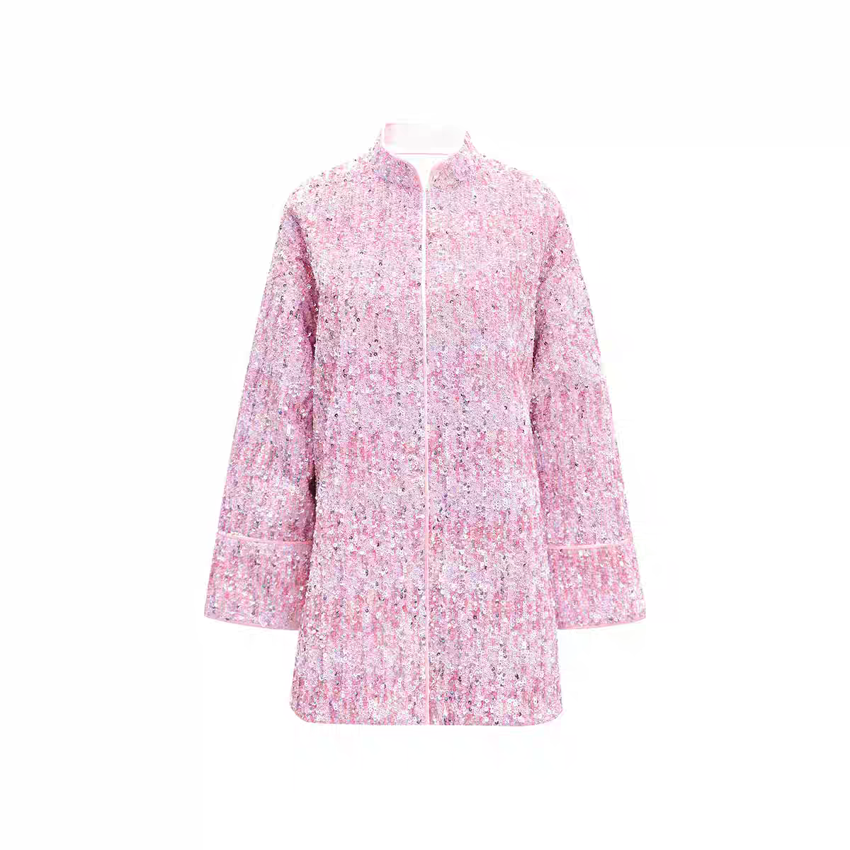 M ESSENTIAL  设计师品牌 星灿绣布 对襟立领新中式外套