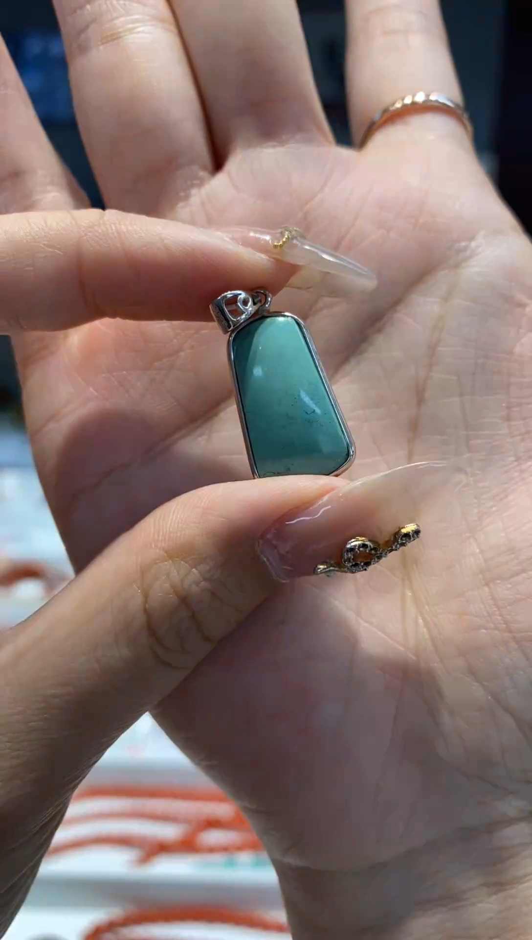 【闪购商品】绿松石吊坠(不含链)银S925镶嵌吊坠