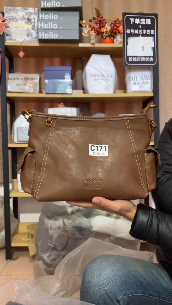 小牛剖层皮革老张家女包171
