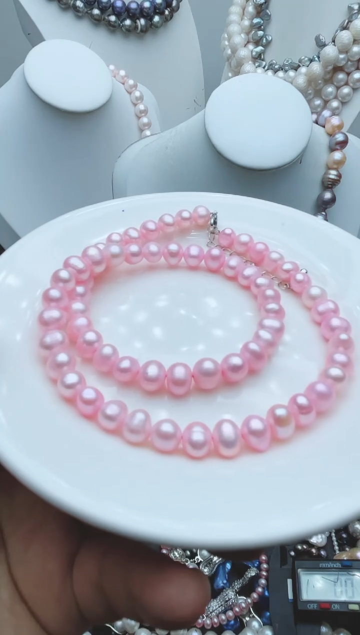 【闪购商品】淡水珍珠颈饰钛钢1