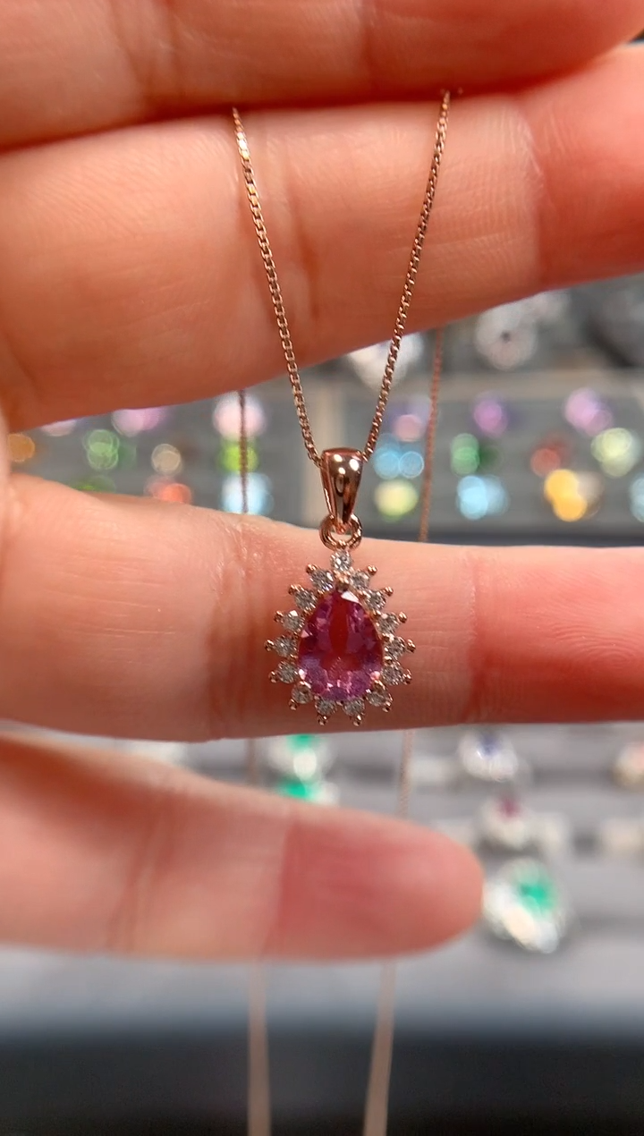 【闪购商品】碧玺吊坠(赠链)银S925镶嵌碧玺