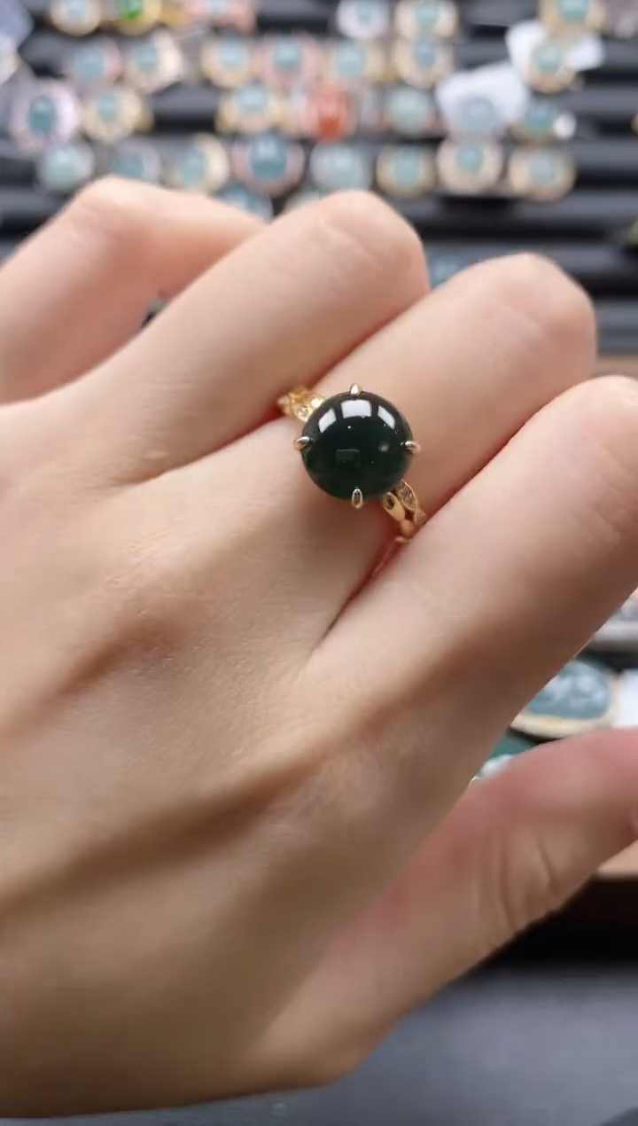 【闪购商品】翡翠戒指银S925镶嵌51151