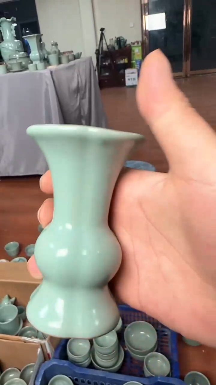 【闪购商品】杯汝瓷仿古花鼓摆件