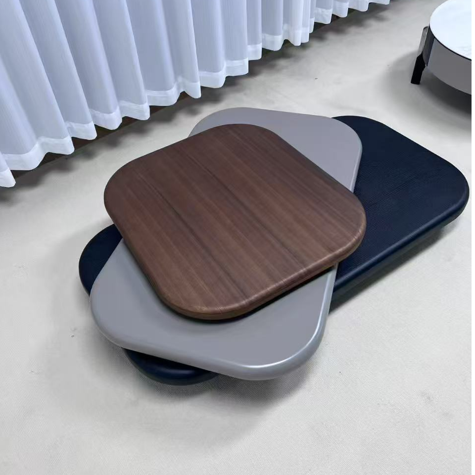 简约旋转茶几客厅家用设计师款意式极简异形茶几小户型创意落地款