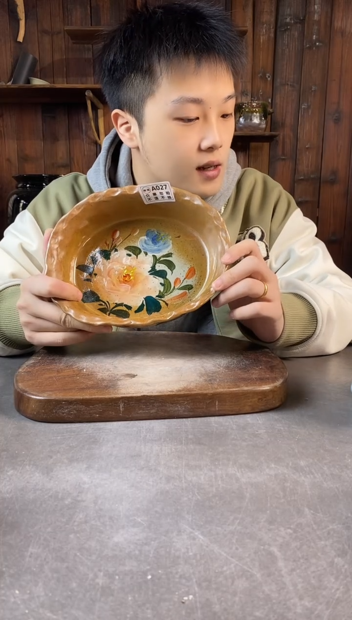 碗027瑕，手工手绘，超值陶瓷