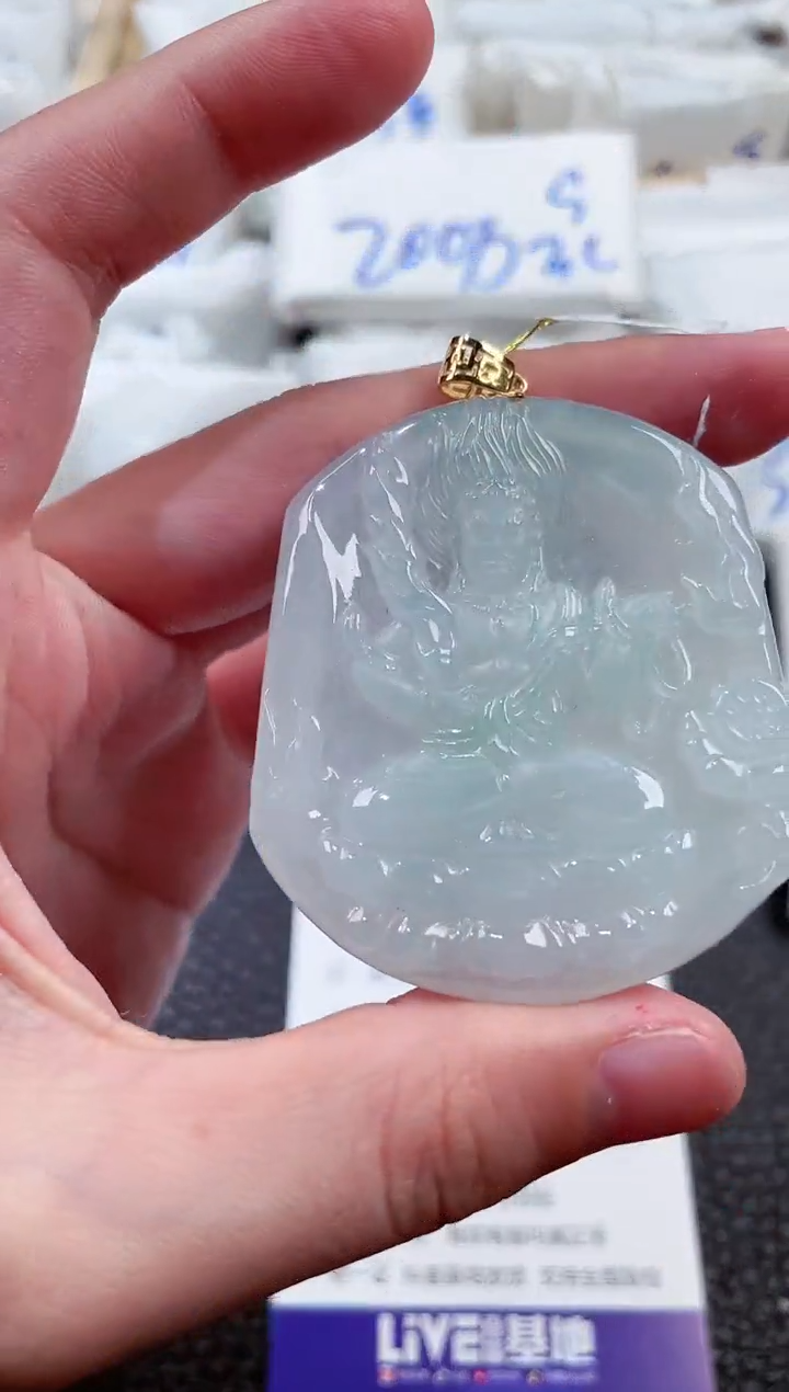 【闪购商品】翡翠颈饰18K金镶嵌00002496不动