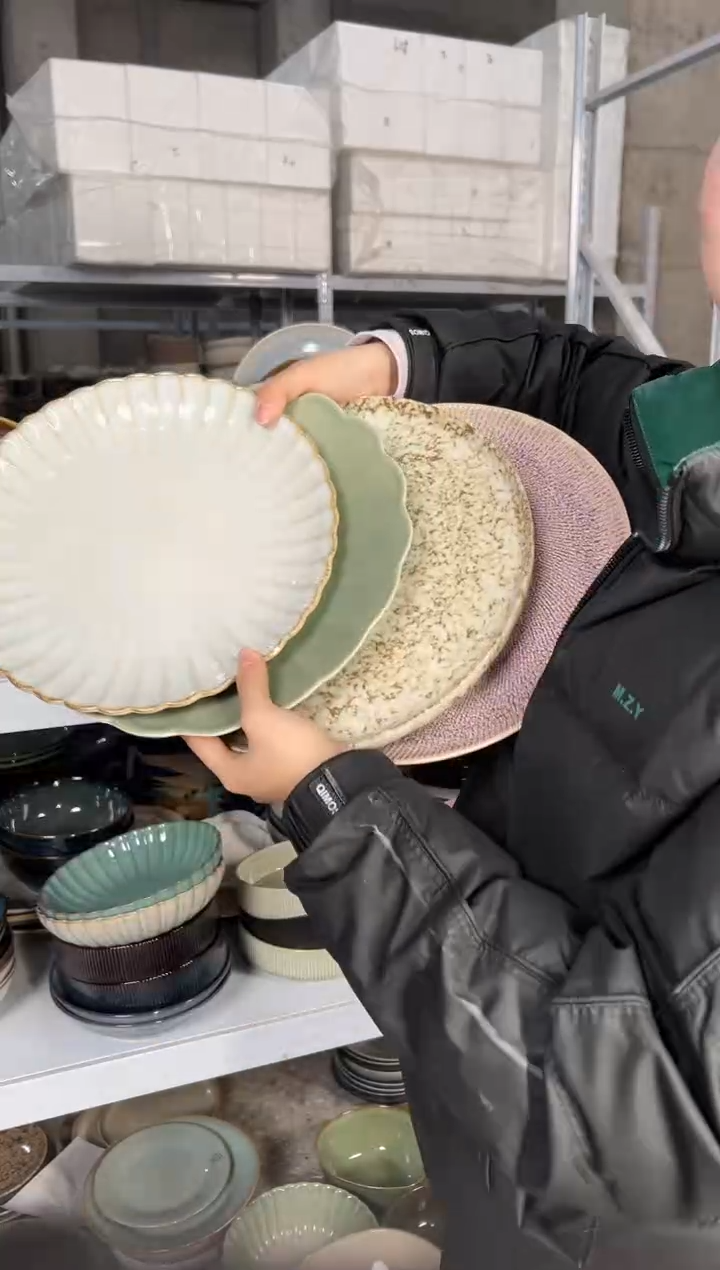 陶瓷外贸尾货瑕疵满20包邮X4大盘