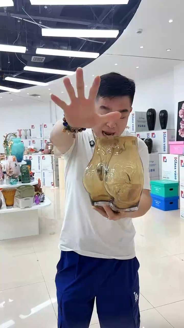 琉璃手工艺品外贸尾货花瓶055