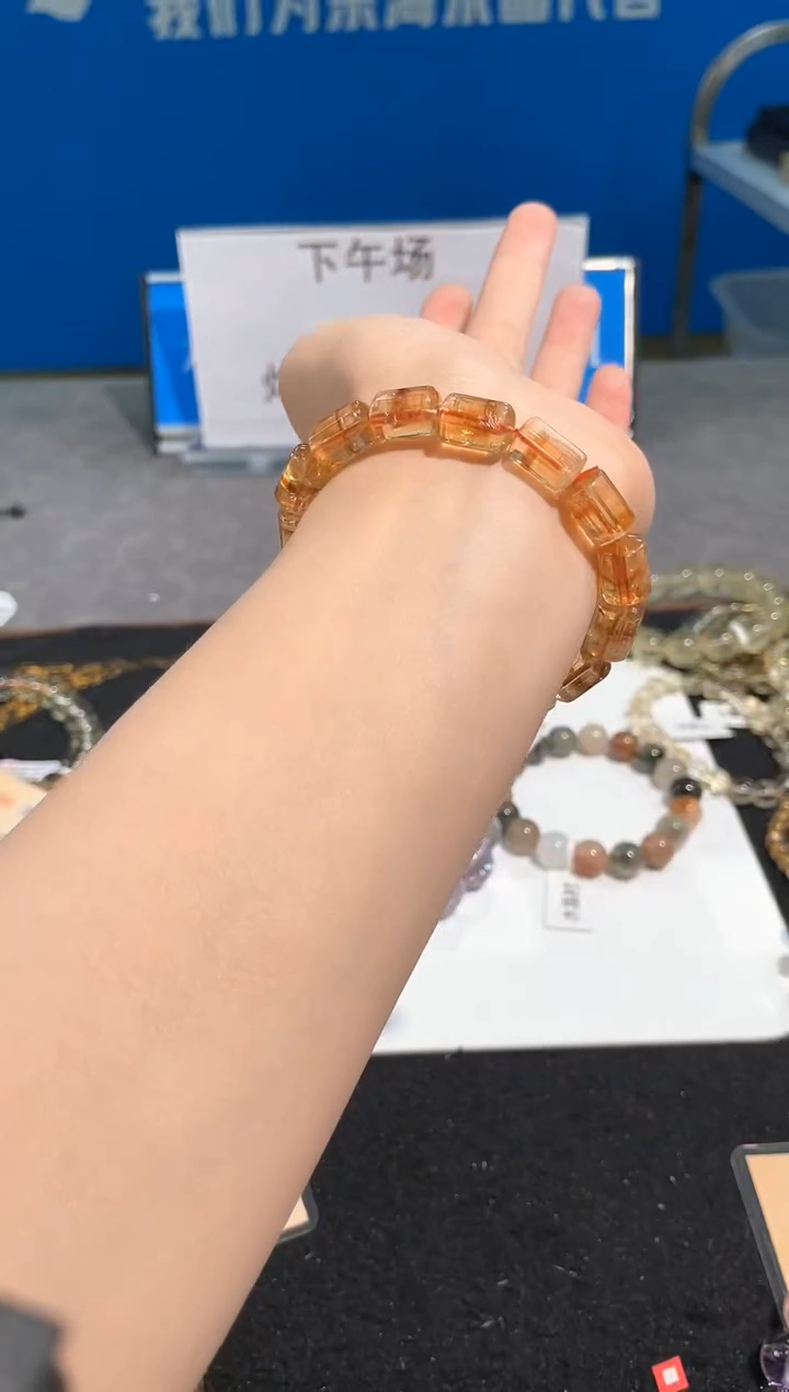 【闪购商品】黄晶手链未镶嵌92号黄塔金单圈阿赛