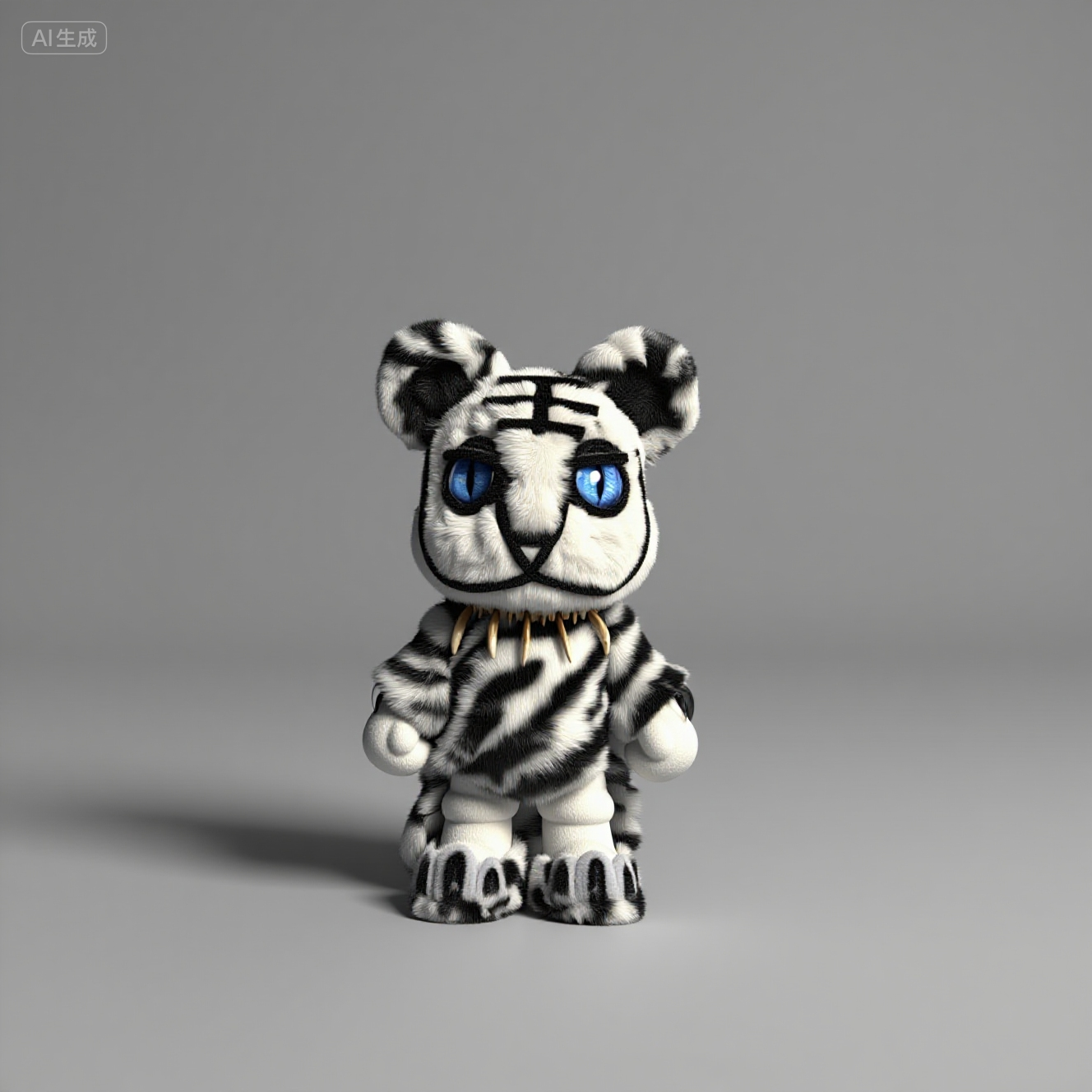 新新潮玩    白虎  32厘米创意潮玩大号手工十二生肖摆件潮流摆件