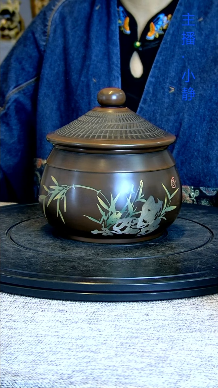 全手工紫陶茶罐精磨058