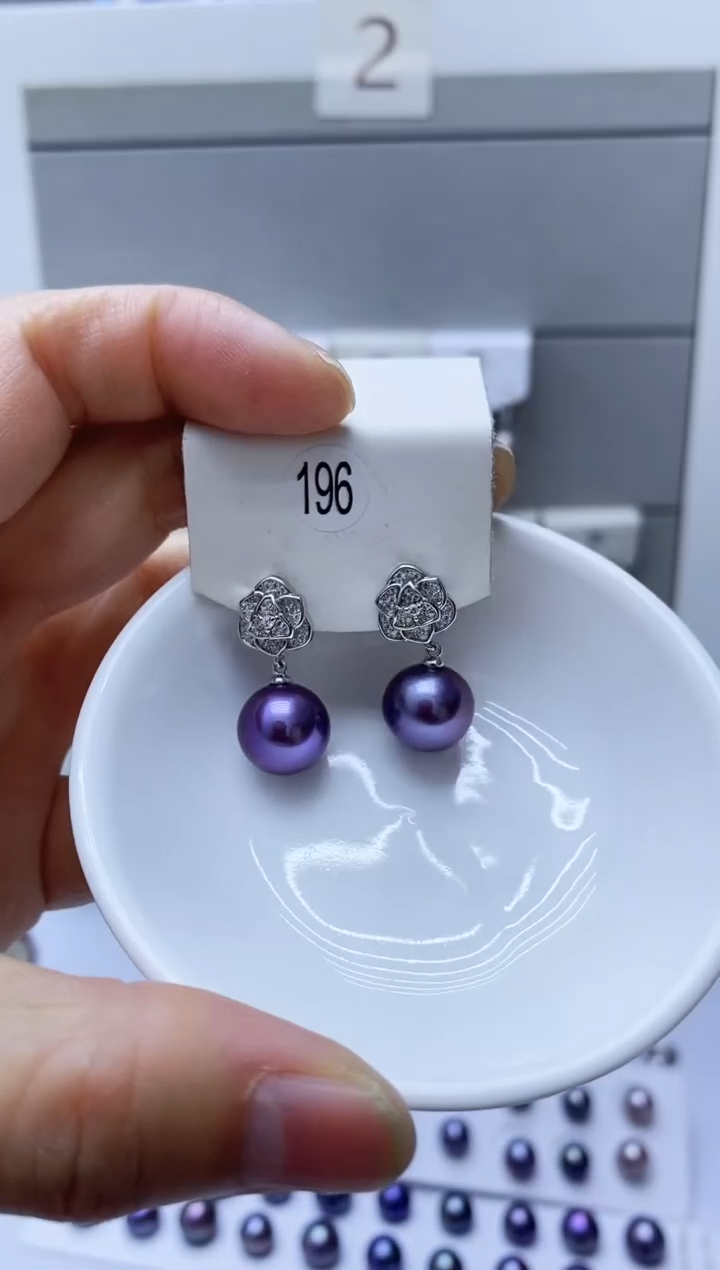 【闪购商品】淡水珍珠耳饰银S925镶嵌196