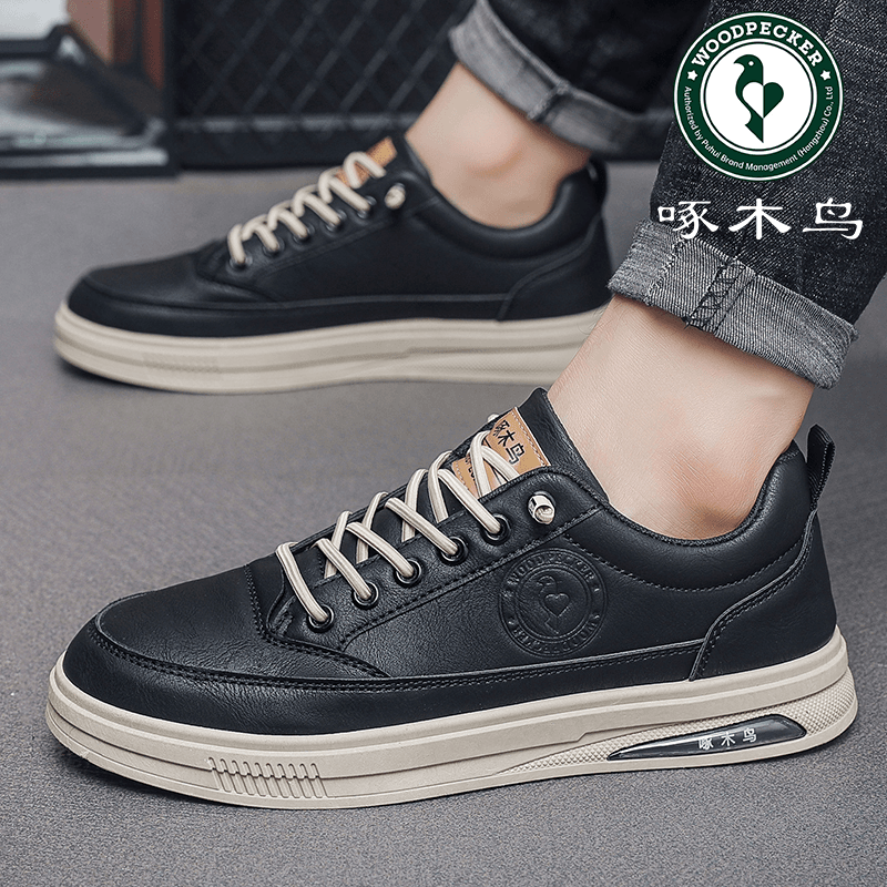 啄木鸟 男士休闲板鞋百搭鞋子男款春季新款休闲鞋潮流透气小白鞋