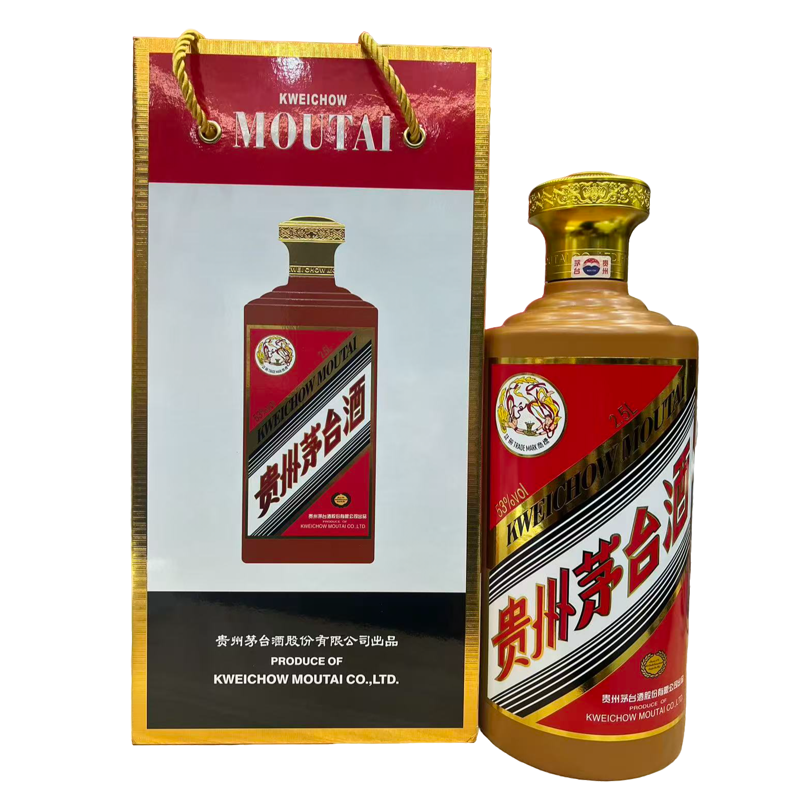 KWEICHOW MOUTAI/贵州茅台2.5L金桂叶酱香型白酒53度53度