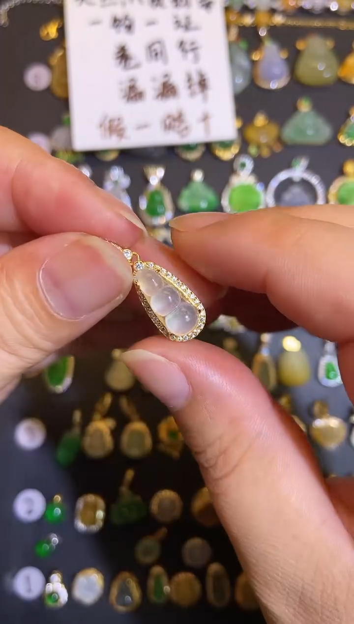 吊坠(不含链)银S925镶嵌翡翠1