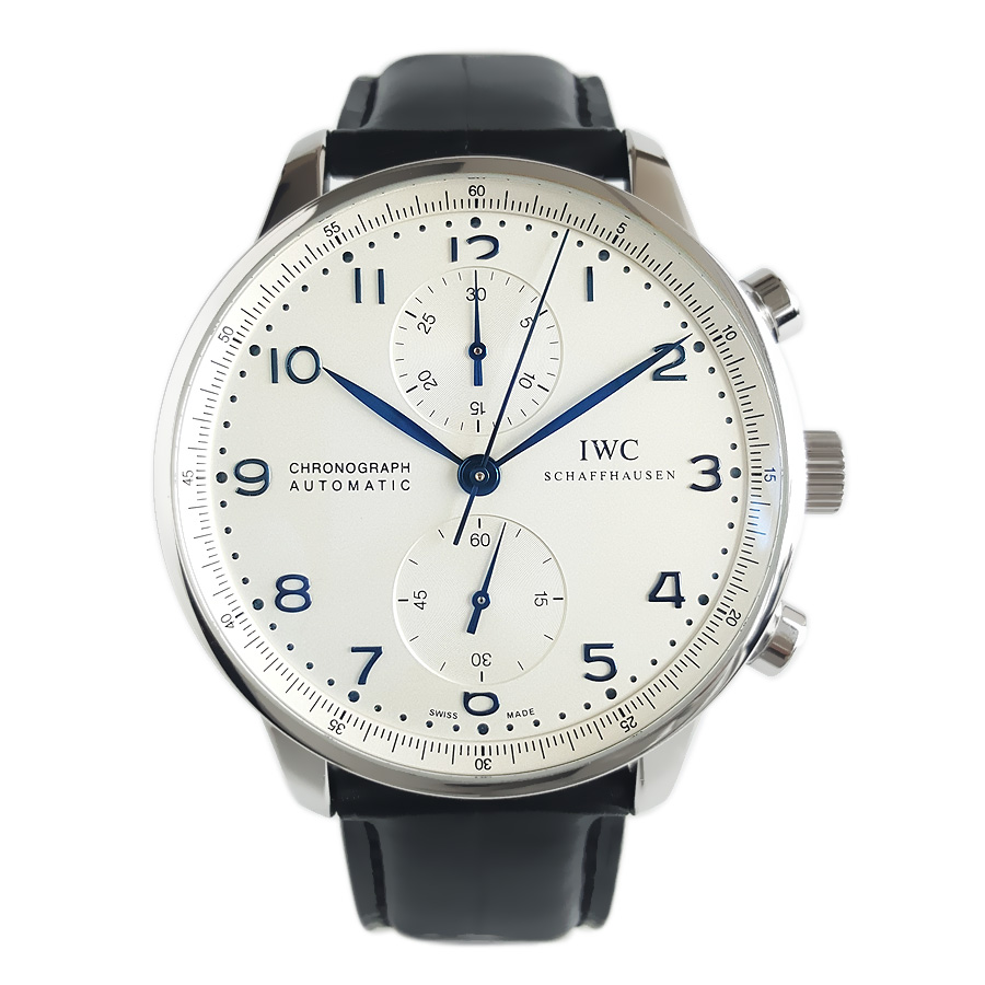 95新 IWC/万国 葡萄牙IW371446全套17年/蓝针葡计/男士休闲腕表