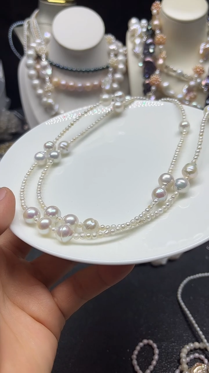 颈饰未镶嵌淡水珍珠多人