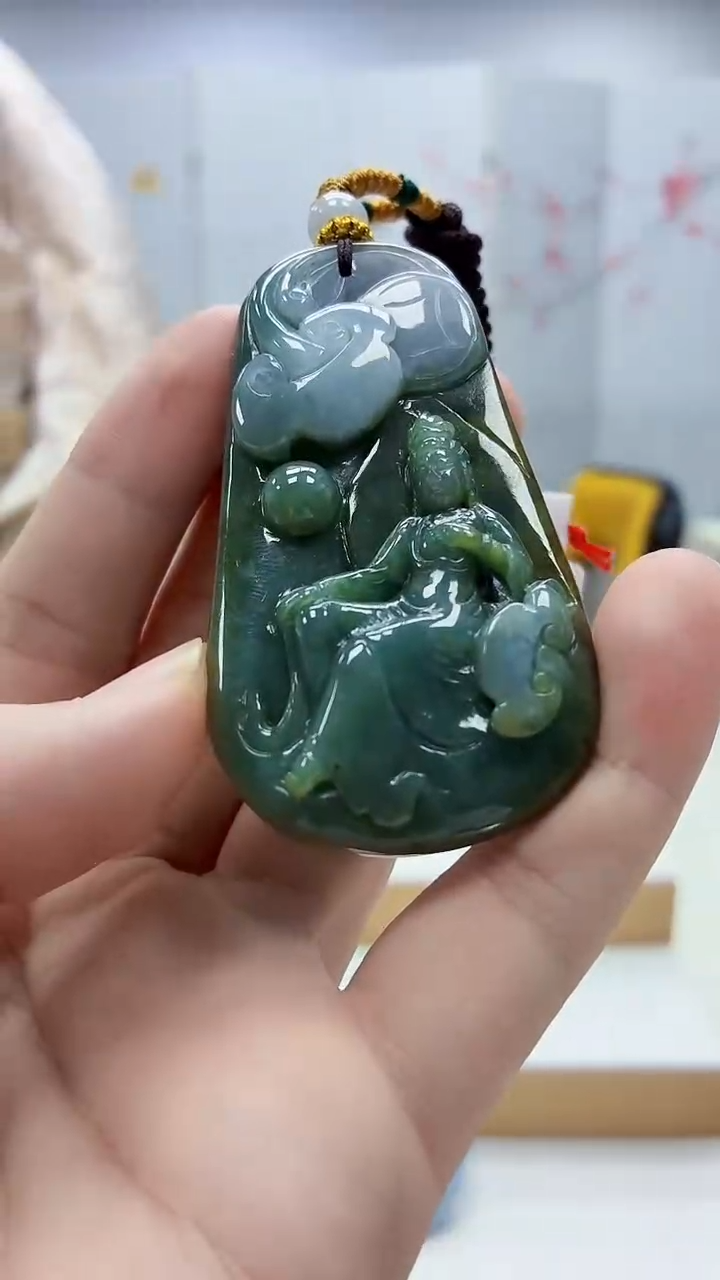 未镶嵌定制翡翠4812bb-毛货挂件80