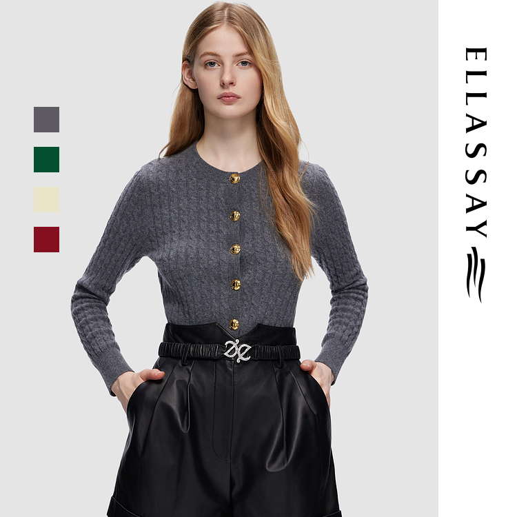 【晨粉专享】ELLASSAY歌力思休闲针织衫女EWD353M02600
