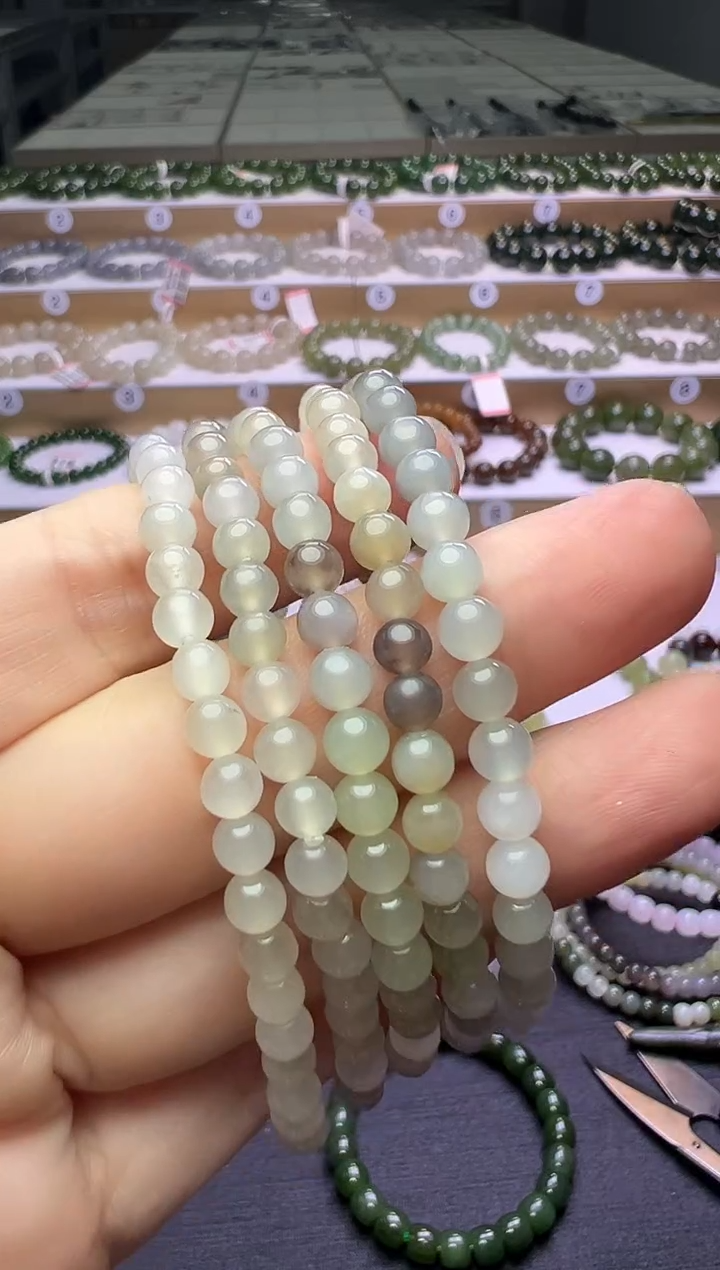 手串未镶嵌和田玉30号链接卡5mm多样性发一