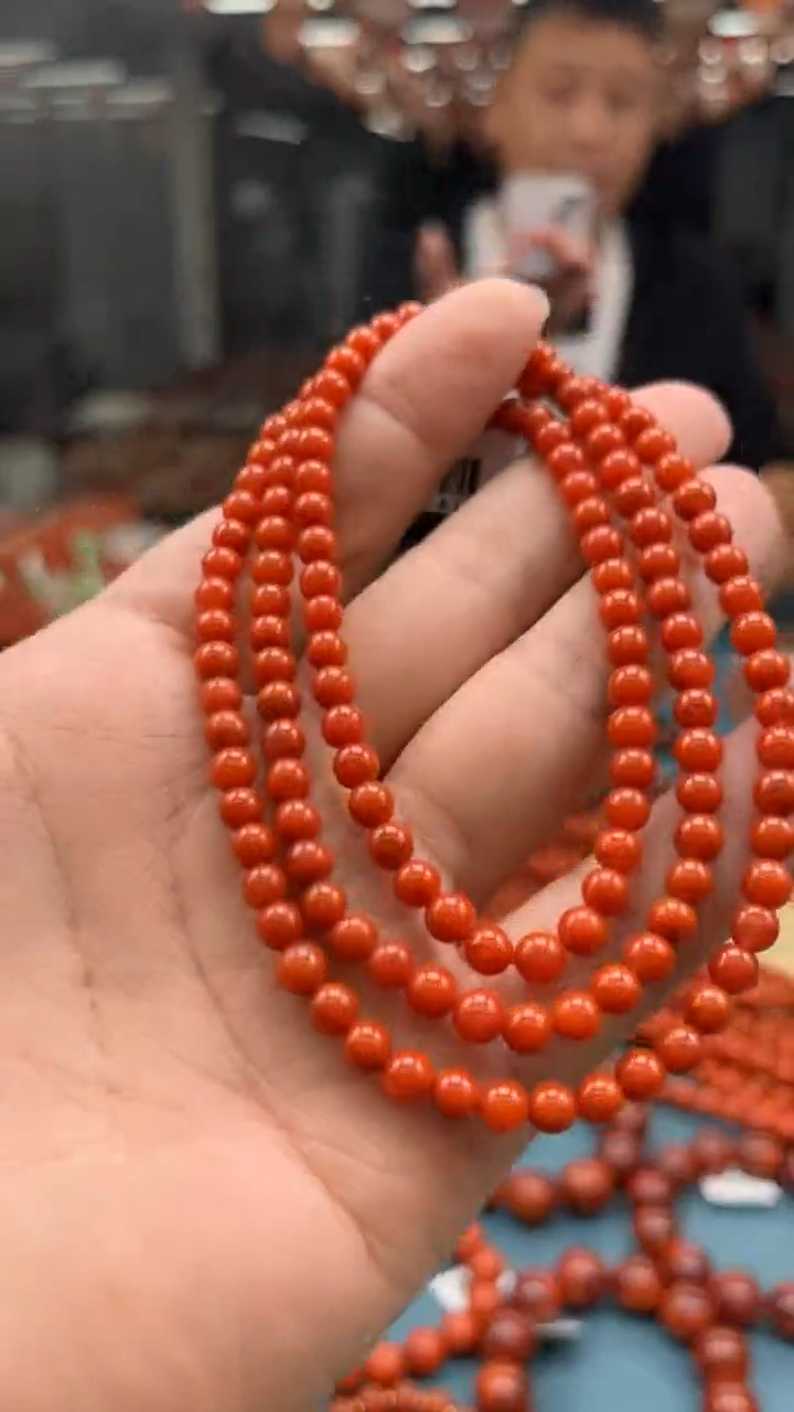 【闪购商品】南红玛瑙珠链未镶嵌南红5mm