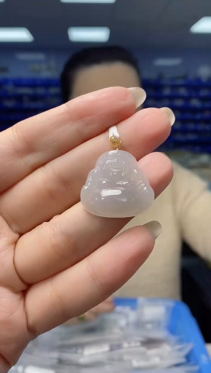 【闪购商品】和田玉G0798118K金镶嵌G07981