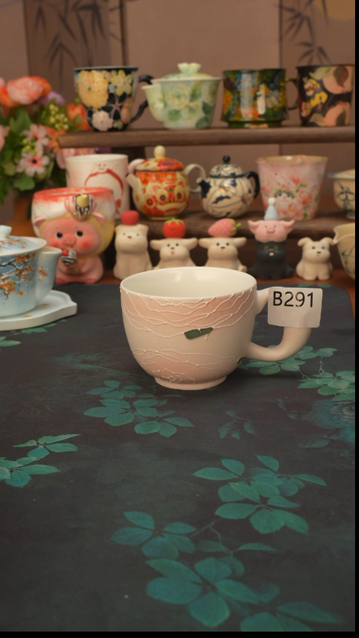 壹心 仙女粉玫瑰马克杯291