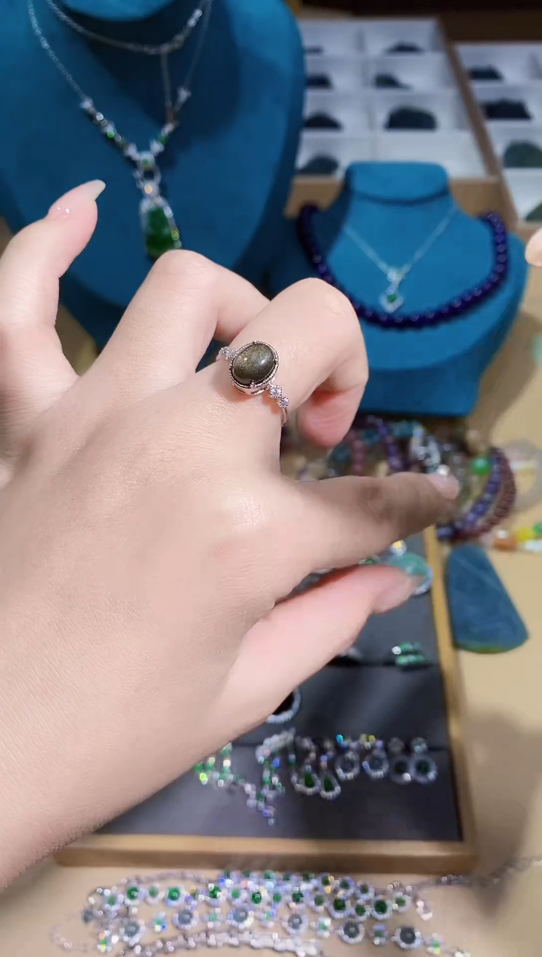 【闪购商品】黑曜岩戒指合金多样性 发其一【40】