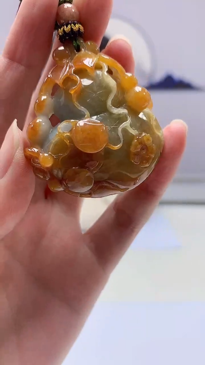 【闪购商品】定制翡翠未镶嵌4902zm-毛货挂件葫芦192