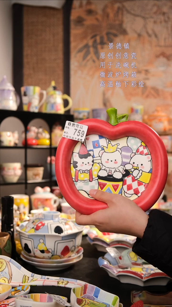 摆件陶旺的可以陶瓷手工手绘设计师款