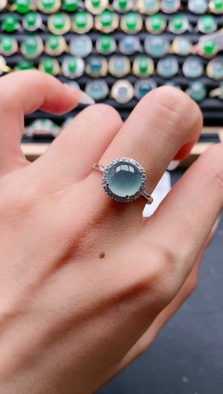 【闪购商品】翡翠戒指银S925镶嵌11111