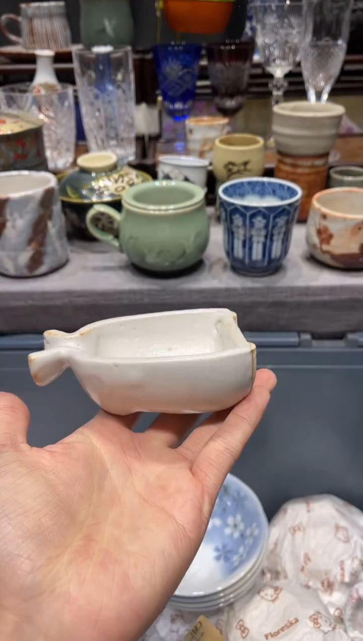 瓷片白志野公道杯