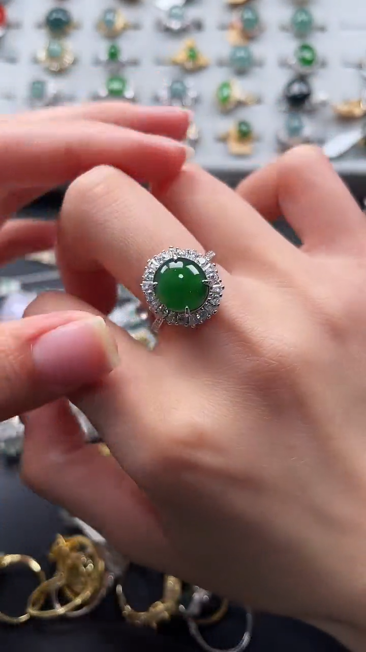 【闪购商品】翡翠戒指银S925镶嵌5756476