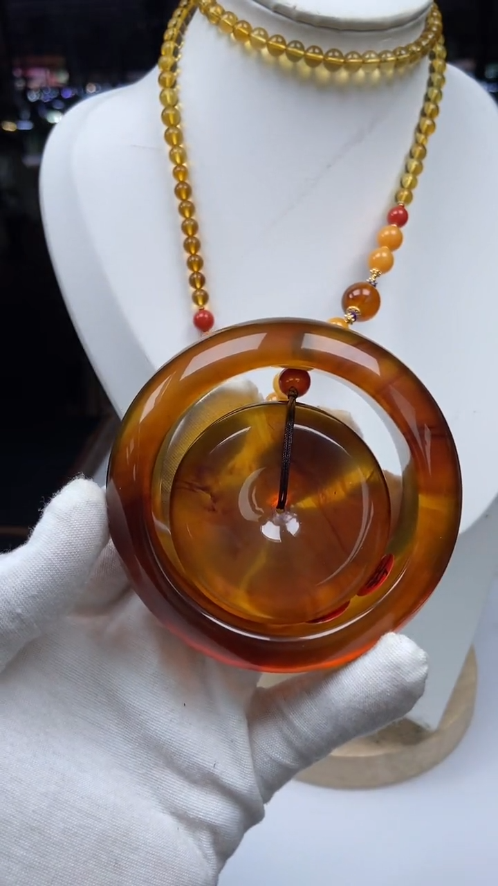 定制琥珀天然琥珀拍一发二（手镯圈口52-62）8483-1