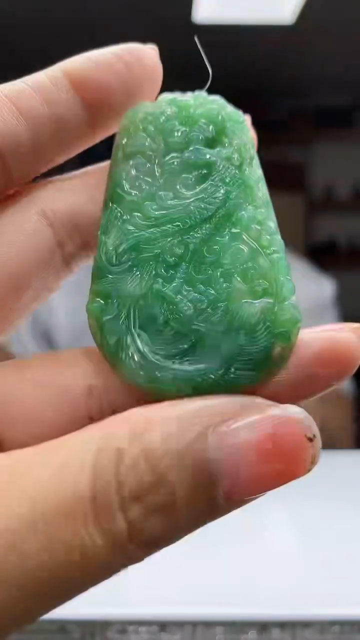 定制翡翠未镶嵌1087jj-毛货挂件57